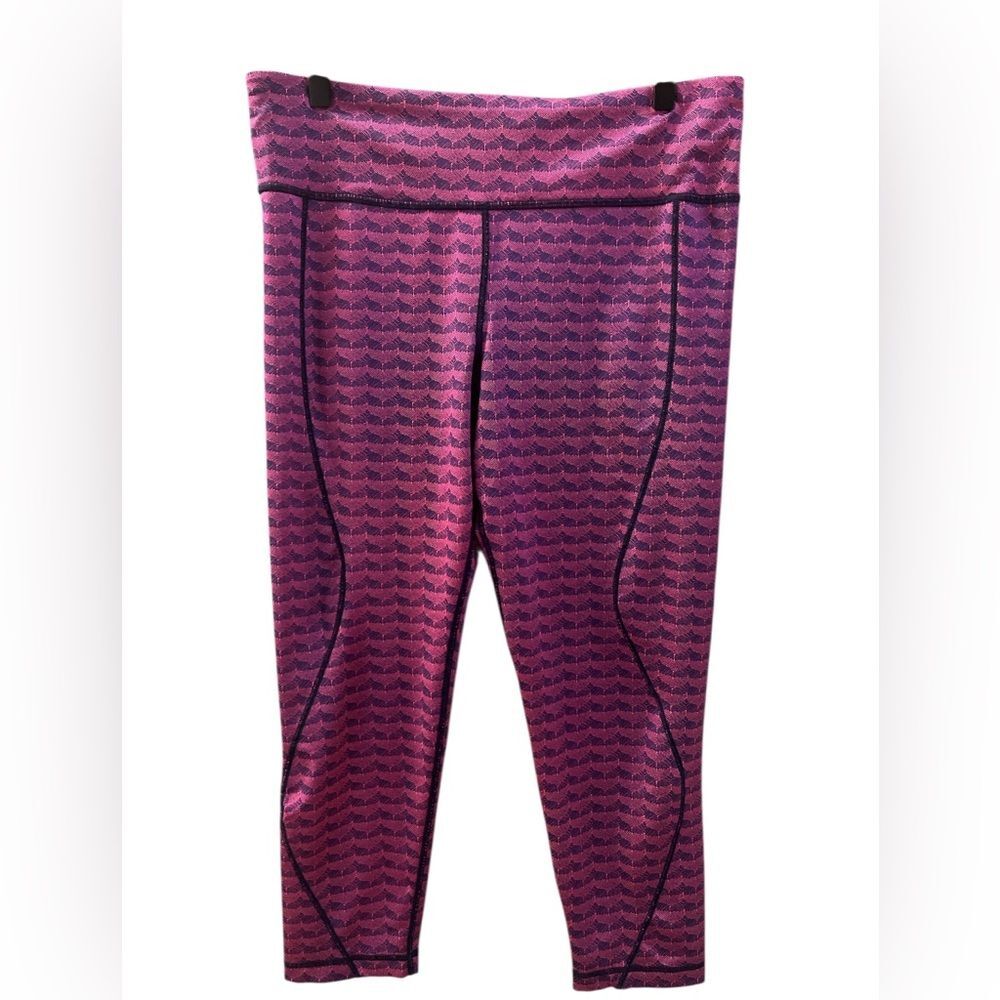 Vineyard Vines Performance Whale Tail Crop Leggings Pink/Purple Medium